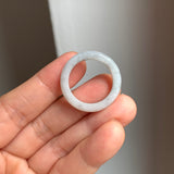 19.2mm A-Grade Light Grey Jadeite Ring Band No. 161646