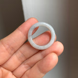 19.2mm A-Grade Light Grey Jadeite Ring Band No. 161646