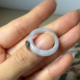 18.2mm A-Grade Natural Lavender Jadeite Joseon Dynasty Ring (Cherry Blossom) No.162478