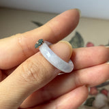 18.2mm A-Grade Natural Lavender Jadeite Joseon Dynasty Ring (Cherry Blossom) No.162478