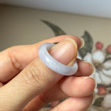 18.2mm A-Grade Natural Lavender Jadeite Joseon Dynasty Ring (Cherry Blossom) No.162478