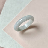 19.2mm A-Grade White Green Jadeite Ring Band No. 161574