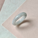 19.2mm A-Grade White Green Jadeite Ring Band No. 161574