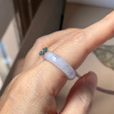 18.2mm A-Grade Natural Lavender Jadeite Joseon Dynasty Ring (Cherry Blossom) No.162478