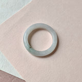 19.2mm A-Grade White Green Jadeite Ring Band No. 161574