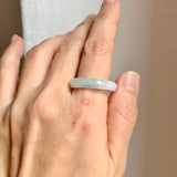 19.2mm A-Grade White Green Jadeite Ring Band No. 161574