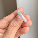 19.2mm A-Grade White Green Jadeite Ring Band No. 161574