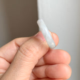 19.2mm A-Grade White Green Jadeite Ring Band No. 161574