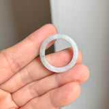 19.2mm A-Grade White Green Jadeite Ring Band No. 161574