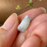 A-Grade Moss On Snow Jadeite Rabbit Pendant No. 172938