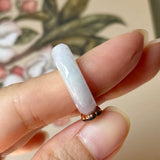 16.9mm A-Grade Natural Jadeite Joseon Dynasty Ring (Cherry Blossom) No.162479