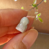 A-Grade Moss On Snow Jadeite Rabbit Pendant No. 172938
