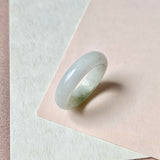 19.2mm A-Grade White Yellowish Green Jadeite Ring Band No. 161576