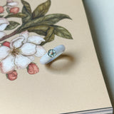 16.8mm A-Grade Natural Jadeite Joseon Dynasty Ring (Cherry Blossom) No.162480