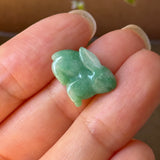 A-Grade Floral Imperial Green Jadeite Rabbit Pendant No. 172939