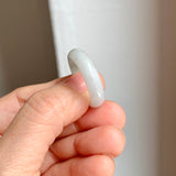 19.2mm A-Grade White Yellowish Green Jadeite Ring Band No. 161576