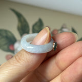 16.8mm A-Grade Natural Jadeite Joseon Dynasty Ring (Cherry Blossom) No.162480