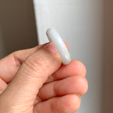 19.2mm A-Grade White Yellowish Green Jadeite Ring Band No. 161576