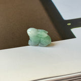 A-Grade Light Green Jadeite Rabbit Pendant No. 172940