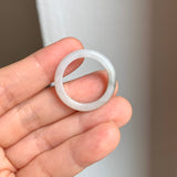 19.2mm A-Grade White Yellowish Green Jadeite Ring Band No. 161576