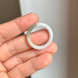 19.2mm A-Grade White Yellowish Green Jadeite Ring Band No. 161576