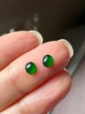 Custom Bespoke A-Grade Natural Green/Lavender Cat Paw Cabochon Jadeite Ring No. 162623/24