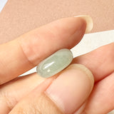 A-Grade Natural Light Bluish Green Jadeite Donut Pendant No.172065