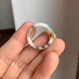 17.2mm A-Grade White Green Jadeite Ring Band No. 161872