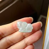 Icy A-Grade Jadeite Goat Pendant No. 220373