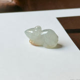 Icy A-Grade Jadeite Rat Pendant No. 220367