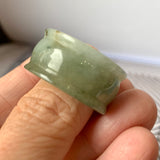 19.3mm A-Grade Natural Yellowish Green Jadeite Archer Ring Band No.161589