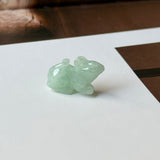 A-Grade Light Green Jadeite Rat Pendant No. 220248