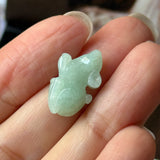 A-Grade Light Green Jadeite Rat Pendant No. 220248