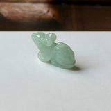 A-Grade Light Green Jadeite Rat Pendant No. 220248