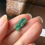 A-Grade Floral Imperial Green Jadeite Rat Pendant No. 220359