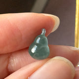 Icy A-Grade Deep Indigo Jadeite Hulu (Calabash) Pendant No. 172943