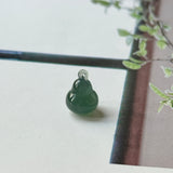 Icy A-Grade Deep Indigo Jadeite Hulu (Calabash) Pendant No. 172942