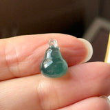 Icy A-Grade Deep Indigo Jadeite Hulu (Calabash) Pendant No. 172942