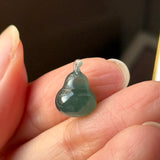 Icy A-Grade Deep Indigo Jadeite Hulu (Calabash) Pendant No. 172942
