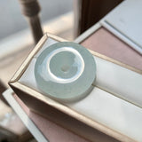 A-Grade Natural Light Bluish Green Jadeite Donut No.171510