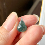Icy A-Grade Deep Indigo Jadeite Hulu (Calabash) Pendant No. 172942