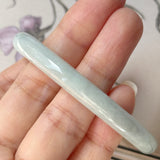 52.7mm A-Grade Natural Light Green Jadeite Traditional Round Bangle No.152088