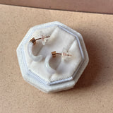 A-Grade Natural Lavender Jadeite Cloop Earring Studs No.180797