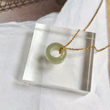 A-Grade Natural Greenish Yellow Jadeite Barrel No. 220537