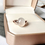 SOLD OUT: 17mm Icy A-Grade Natural Jadeite Duo Ring No.162325