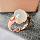 SOLD OUT: 17mm Icy A-Grade Natural Jadeite Duo Ring No.162325