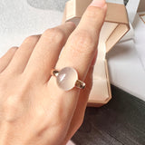 SOLD OUT: 17mm Icy A-Grade Natural Jadeite Duo Ring No.162325