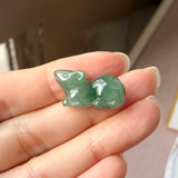 A-Grade Bluish Green Jadeite Rat Pendant No. 172944