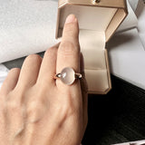 SOLD OUT: 17mm Icy A-Grade Natural Jadeite Duo Ring No.162325