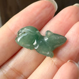 A-Grade Bluish Green Jadeite Rat Pendant No. 172944